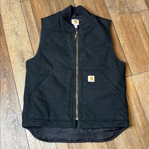 Carhartt Iconic V01 Black Firm Duck Quilted Mens Vest